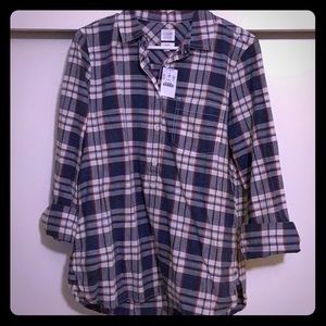 J Crew Boy Fit Homespun popover shirt